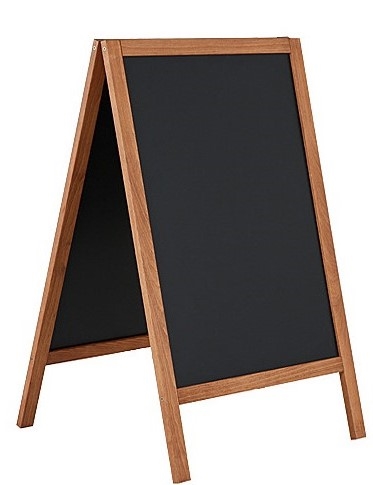Wooden A-Board Dark, træskilt med ståltavle( 46 x 68 cm ) 